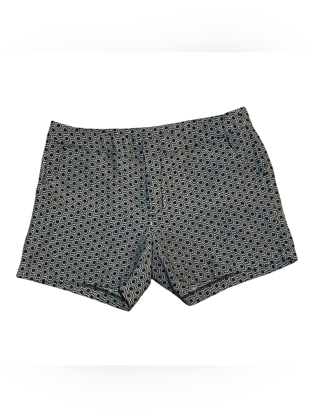 Metaphor Black & White Geo-Print High Waist Shorts